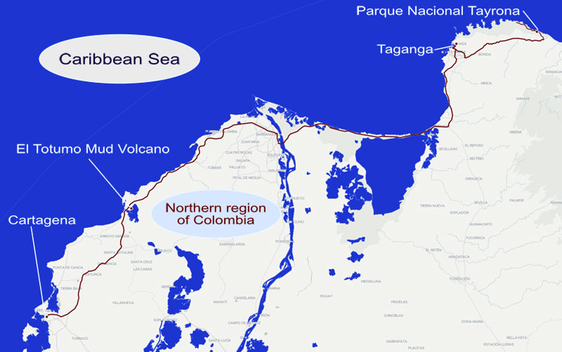Colombia-North-Map