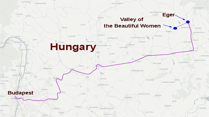 Valley of the beautiful women, eger, hungary