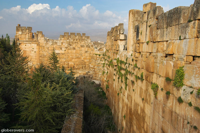 North outerside of Temple of Jupiter, Baalbek, Lebanon