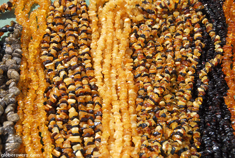 Amber necklaces, Trakai, Lithuania