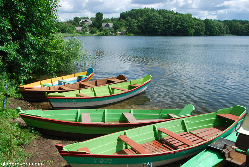 River and canoes, Trakai, Lithuania