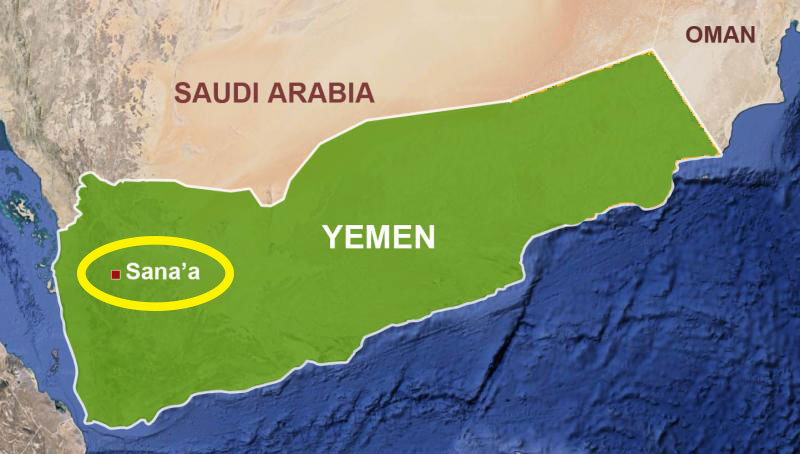 Sana'a Yemen Map