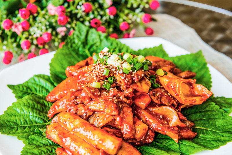 South Korea Seoul tteokbokki (stir-fried rice cakes).