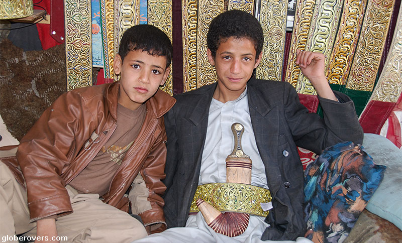 Jambiya, pride of the Yemeni men since early age, Sana'a, Yemen