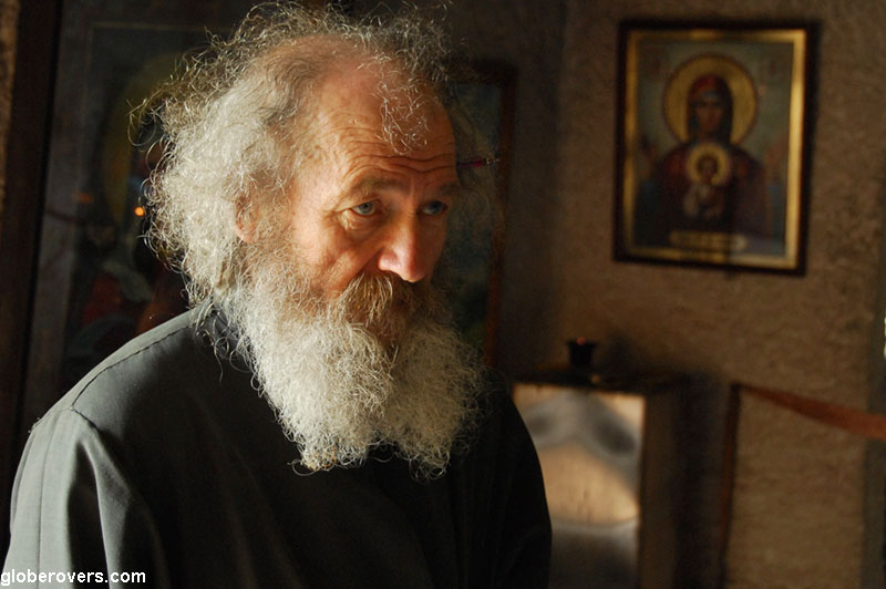 Monk in Cave Monastery, Orheiul Vechi , Moldova