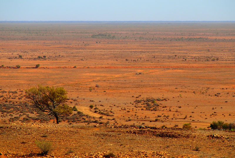 Mundi Mundi Plain near Broken Hill, Australia