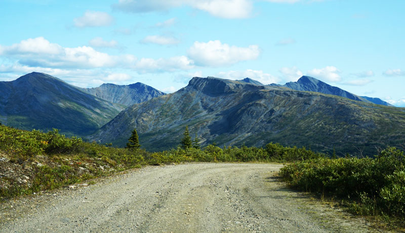Driving back down to Keno City, Yukon, Canada