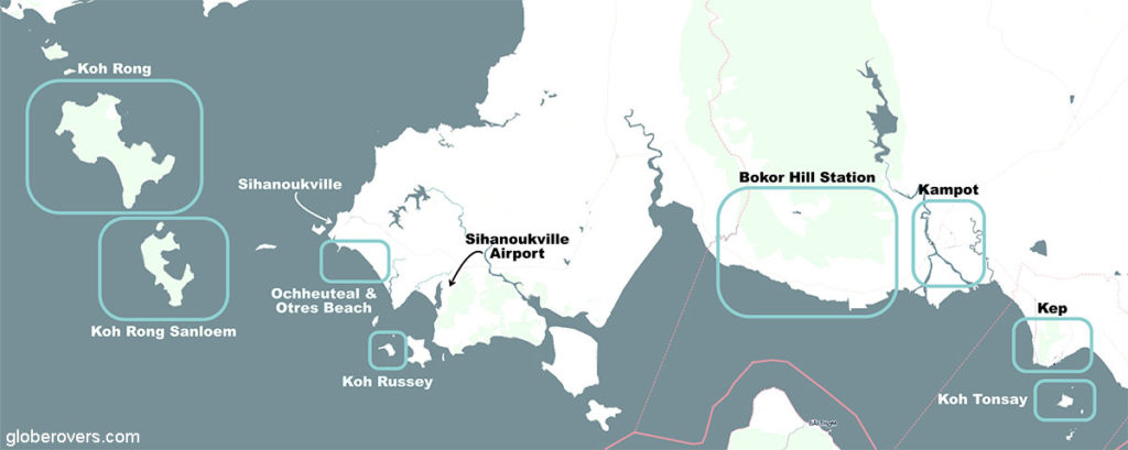 Map of Southern Cambodia