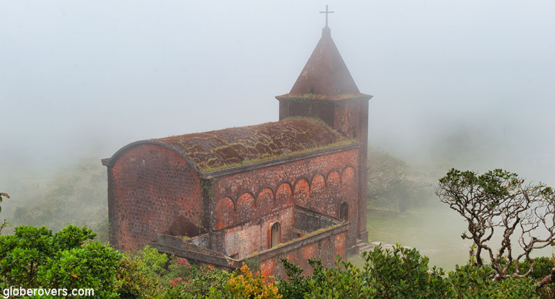 Ruins of the Bokor Old Catholic Church, Bokor National Park, Kampot, Cambodia