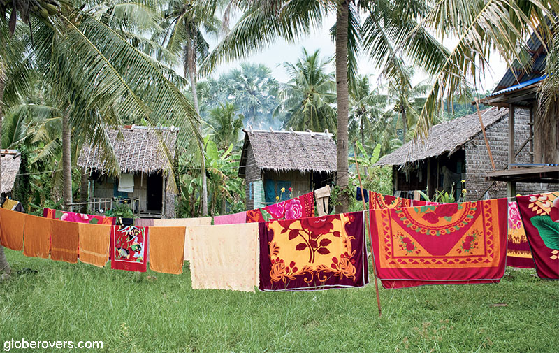 Huts on Tonsay Island, Cambodia