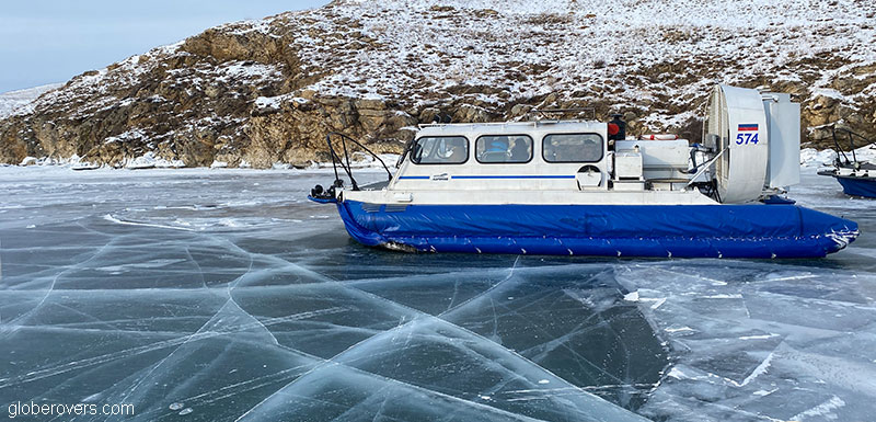 Hovercraft to Olkhon Island, Lake Baikal, Siberia, Russia