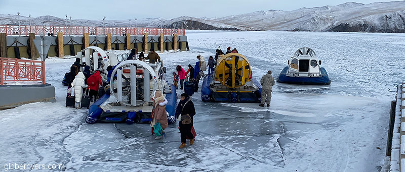 Hovercraft to Olkhon Island, Lake Baikal, Siberia, Russia