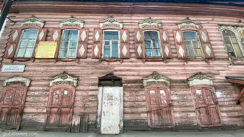Wooden buildings, Irkutsk, Siberia, Russia