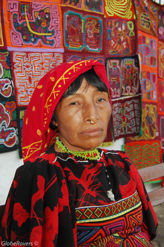 Kuna Indigenous Lady, Casco Antiguo area of Panama City, Panama