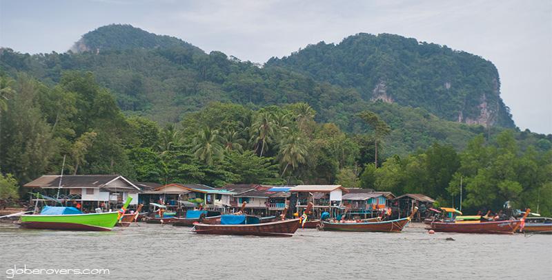 Boats at the village on Koh Mook. Thailand