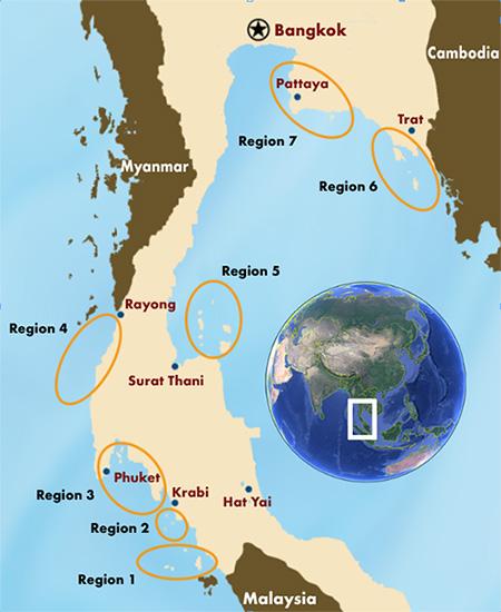 Thailand Islands Map