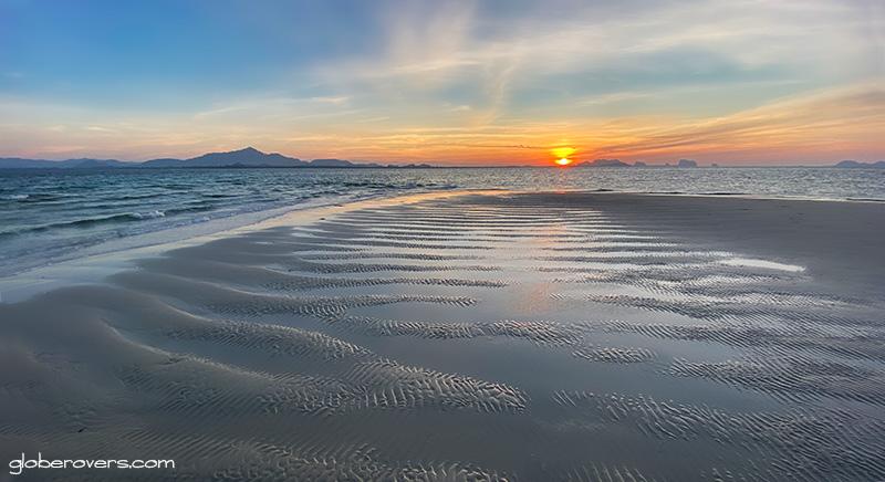 Sunrise over Pearl Beach at Koh Mook Sivalai Beach Resort, Koh Mook, Thailand