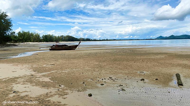Boat and beach near Thiwson Beach Resort, Koh Yao Yai, Phang Nga, Thailand