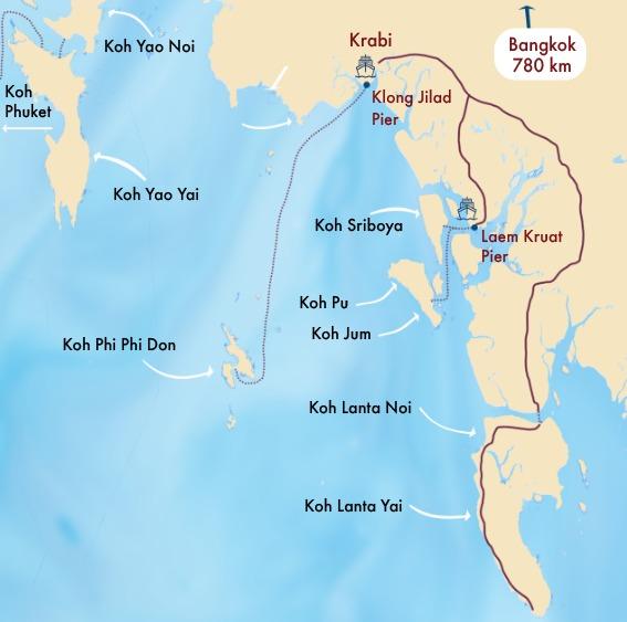 Thailand Map Upper Central Andaman 