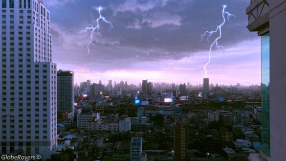 Thunderstorm over Bangkok, THAILAND