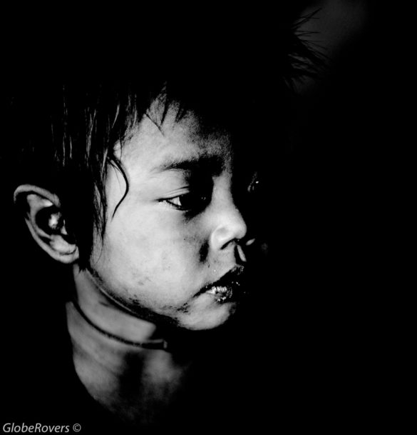 Child at Pan Lea village of the Enn tribe, north of Keng Tung, Shan State, Myanmar
