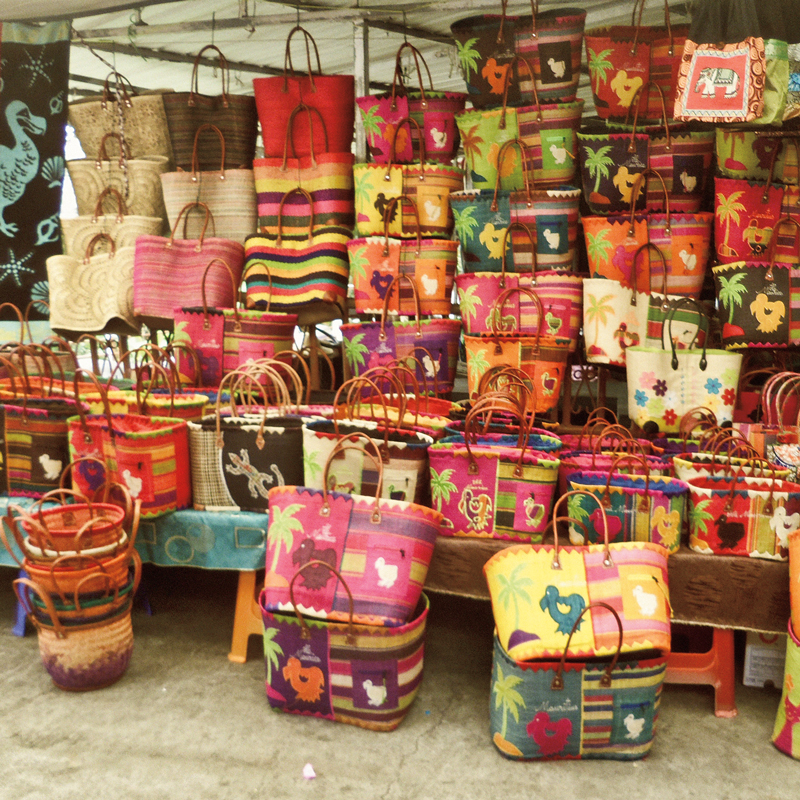 Baskets at  Marche de Flacq, in Centre de Flacq