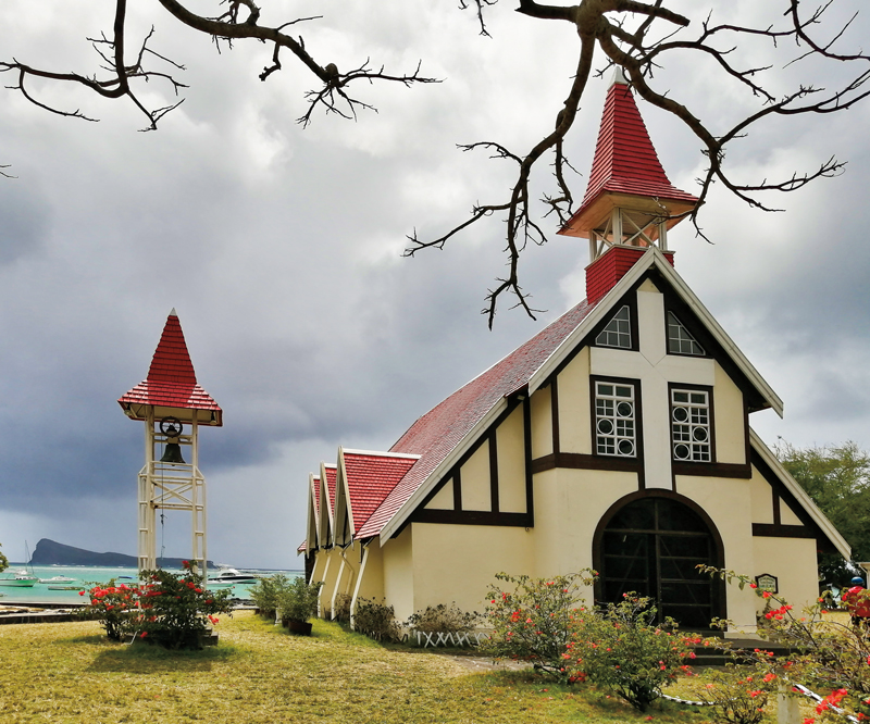 Notre-Dame Auxiliatrice de Cap Malheureux, commonly known as the “Red-roof Church”