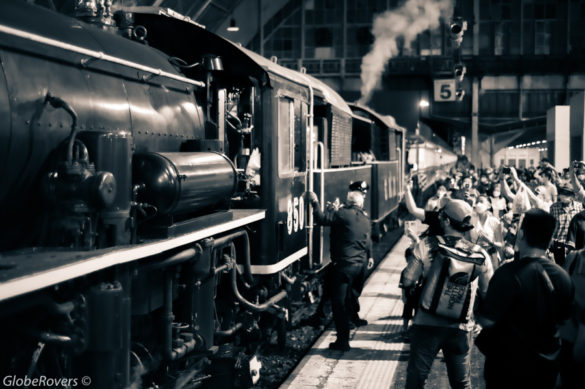 Steam train at Hua Laphong Station, Bangkok, THAILAND