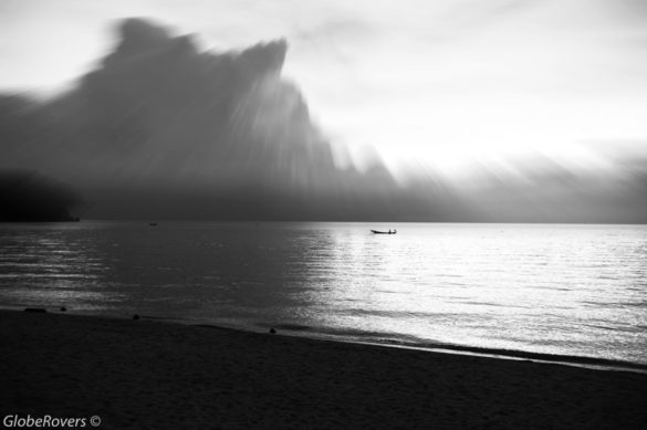 Sunset over Mae Haad Beach, Koh Phangan, THAILAND