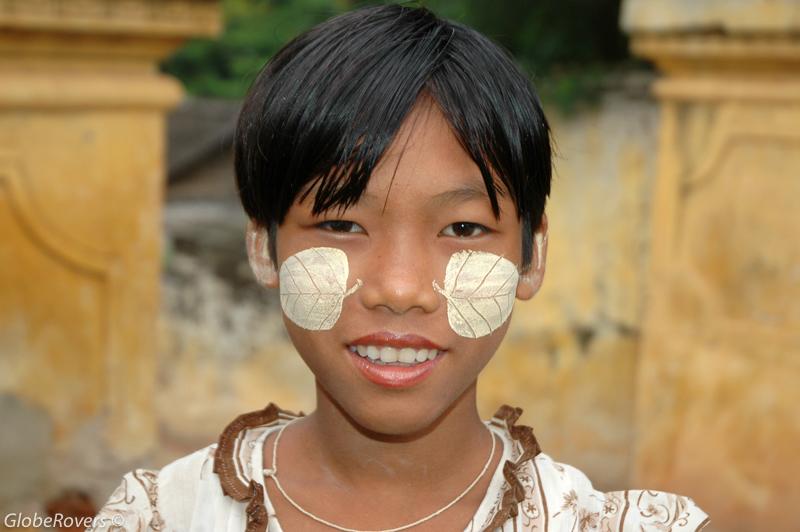 Girl near U Bein's Bridge, Amarapura, Myanmar