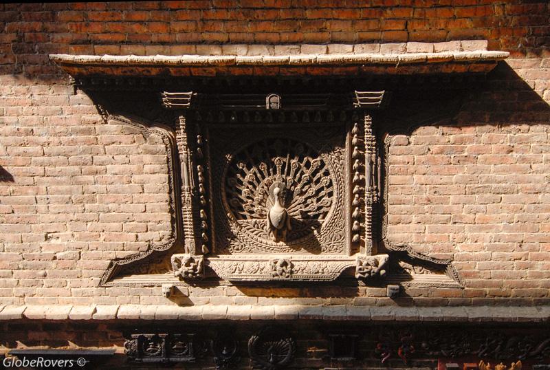 The Peacock Window with its elaborate window-lattice carving, Bhaktapur, Nepal
