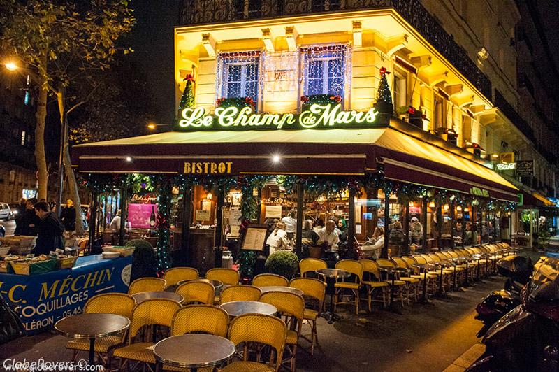 A romantic bistro in Paris