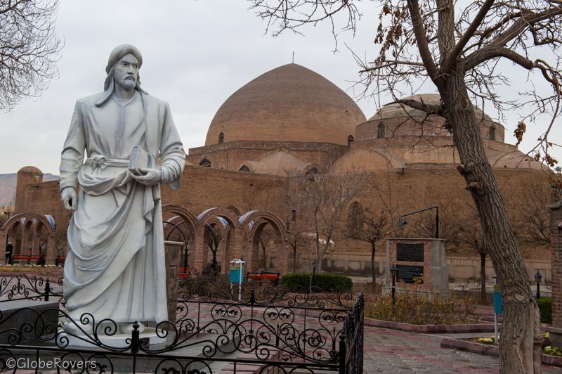 Statue of Khaqani, Kabud (blue) Mosque, Tabriz, IRAN