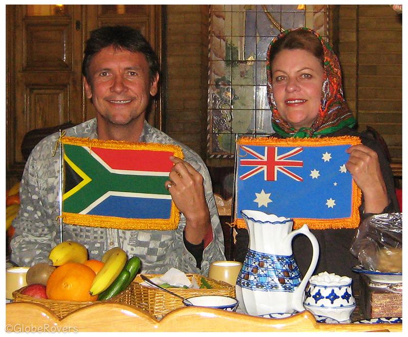 Peter and Therese O'Brien, Restaurant, Tehran, Iran