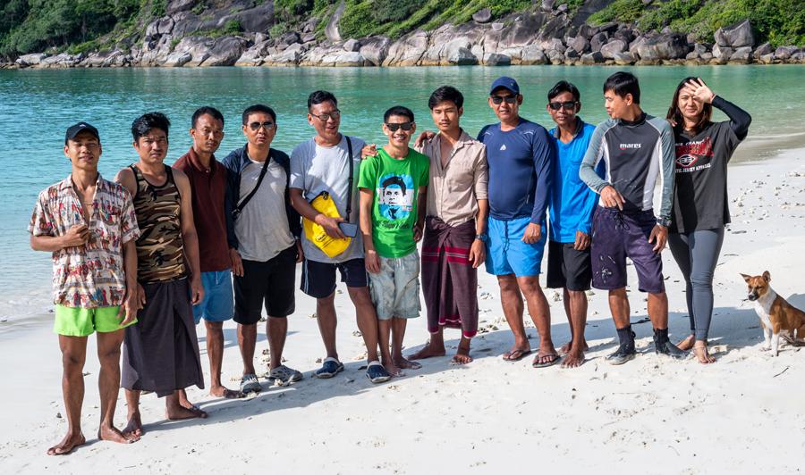 Myanmar Boulder Island staff