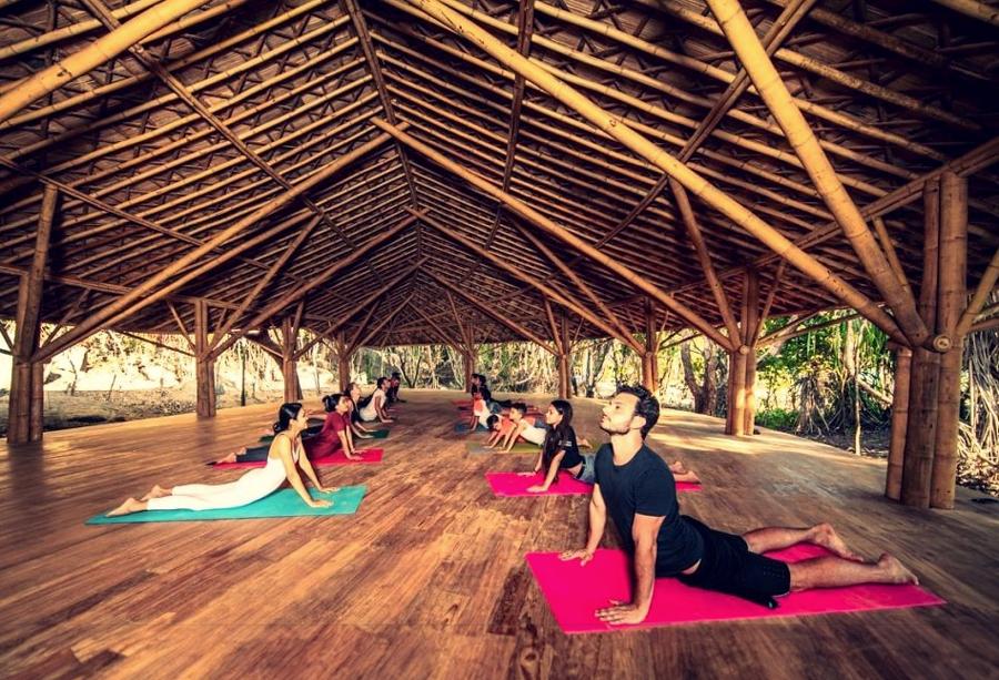 Myanmar Boulder Island yoga